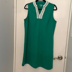 Kim Roger’s sundress with lace appliqué.